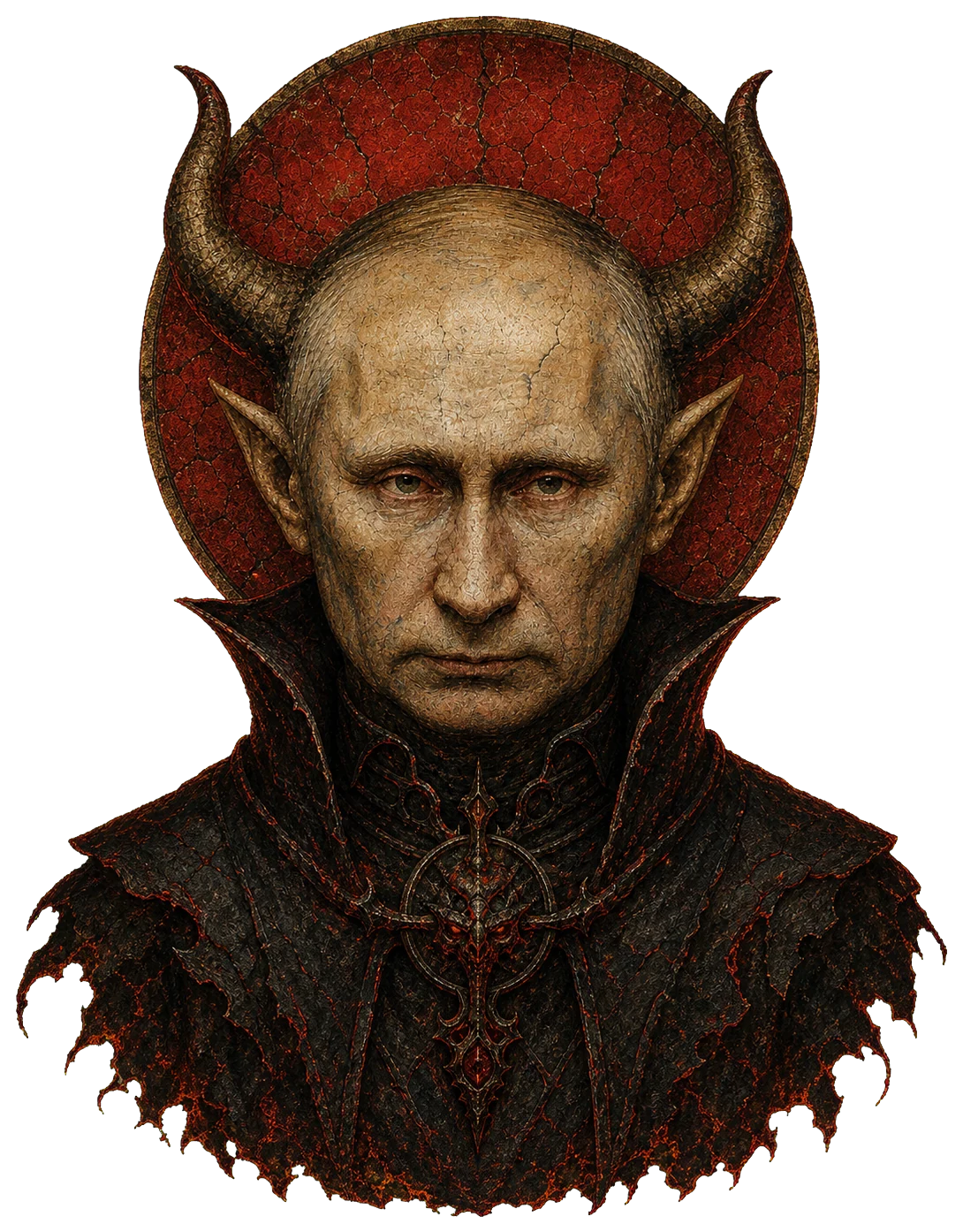 Владимир Путин — художественный портрет в образе демона